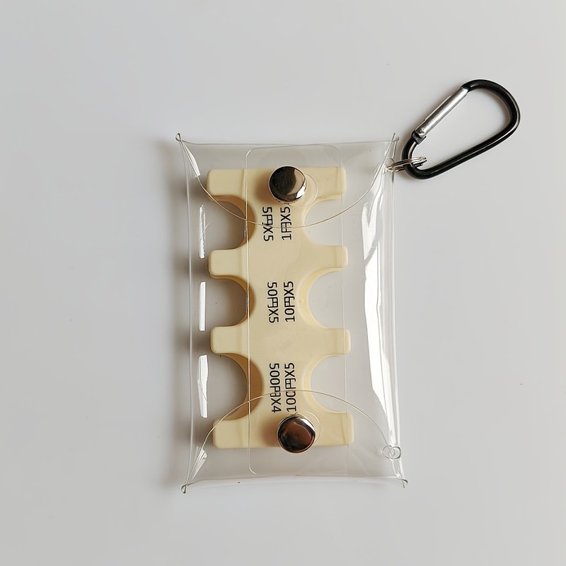 Colourful Portable Coin Clip Organizer Transparent Japanese Currency Sorting Wallet 7