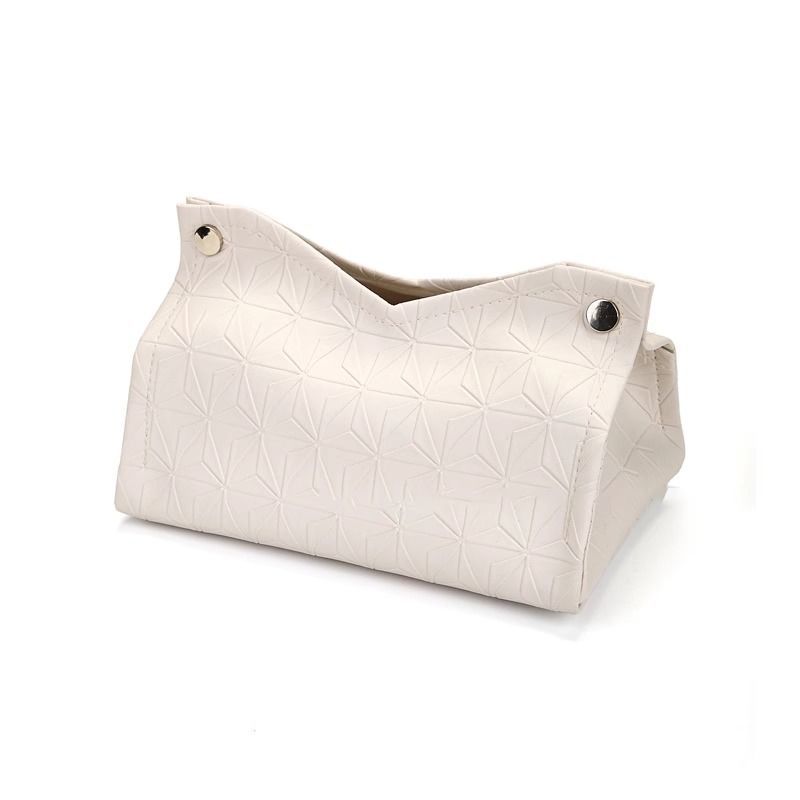 Geometric Texture Tissue Box for Living Room or Bathroom, Light Luxury Toilet Paper Holder & Household Storage Solution