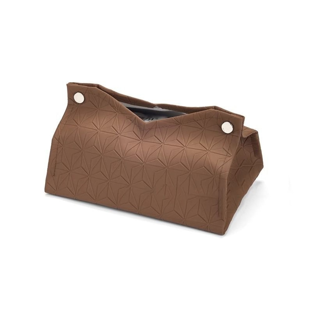 Geometric Texture Tissue Box for Living Room or Bathroom, Light Luxury Toilet Paper Holder & Household Storage Solution