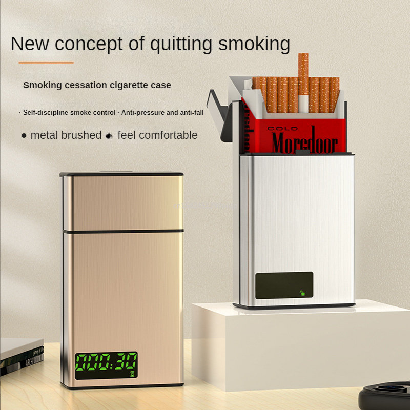 Smart Cigarette Lock Box for Smoking Cessation Timing Control Aluminum Alloy Box
