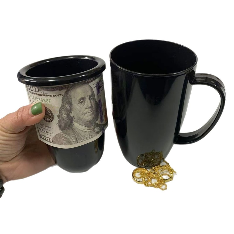 Portable Double Safe Water Cup with Hidden Compartment Travel & Outdoor Medicine Storage Case