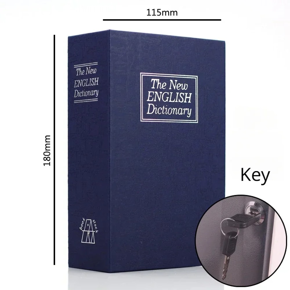 Dictionary Book Safe Hidden Key And Money Storage Safe Box For Cash Jewelry Coins And Valuables 6
