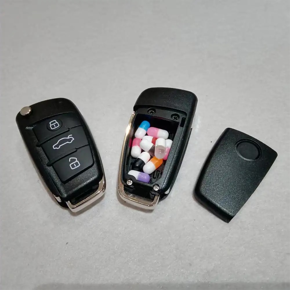 Hidden Key Safe Car Key Fob Secret Stash Box With Mini Hidden Compartment 0