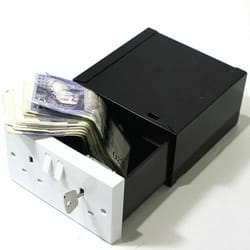 hidden wall safe outlet diversion box secure fake socket stash storage