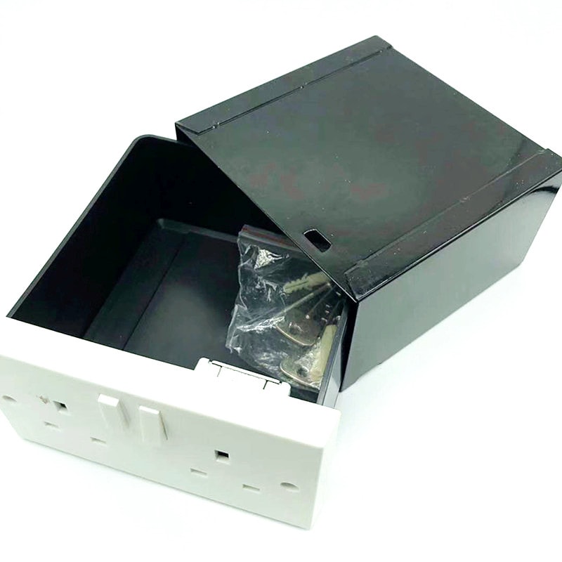 Hidden Wall Safe Outlet Diversion Box Secure Fake Socket Stash Storage