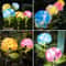 Solar Garden Lights Outdoor Hydrangea LED Flower Stake Lights Waterproof Decorative Pathway Lighting