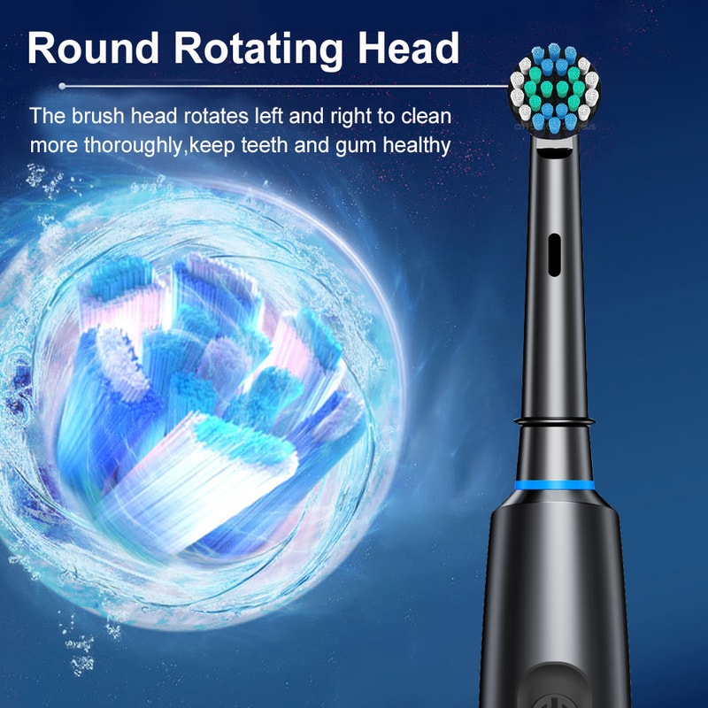 Rechargeable Electric Toothbrush For Adults With Soft Heads Rotary Deep Clean 1