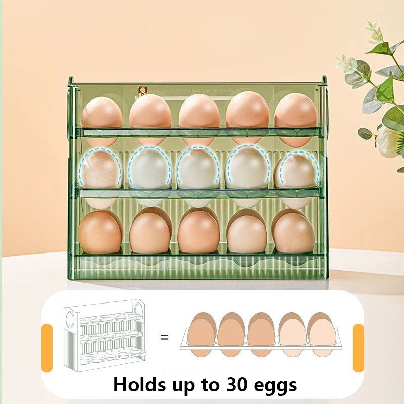 Reversible Egg Storage Box For Refrigerator Side Door Organizer 3