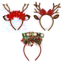 christmas antler headbands for women cute deer horn hairpins for holiday festivities