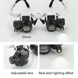 led magnifying headband glasses for jewelers adjustable magnification, perfect for repair & detailed work