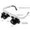 LED Magnifying Headband Glasses For Jewelers Adjustable Magnification Perfect For Repair Detailed 2