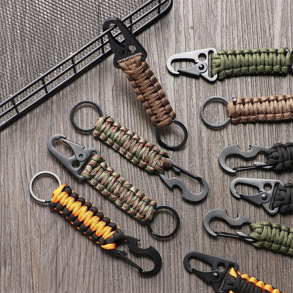Tactical Paracord Survival Bracelet Wrist Strap Outdoor Gear Keychain Camping Accessory 5