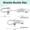 Adjustable Paracord Bracelet Shackle Buckle Metal U Shackle Clip For Survival Gear Accessories 0