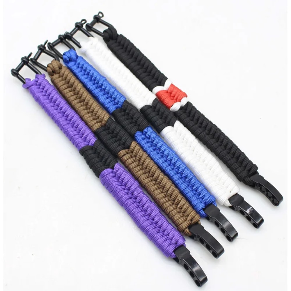 Adjustable Paracord Bracelet for Men & Women Fashionable Survival Wristband with Core Rope & Metal Buckle for Outdoor