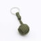 Tactical Paracord Keychain with Steel Ball Monkey Fist Pendant for Outdoor Survival & Self Defense