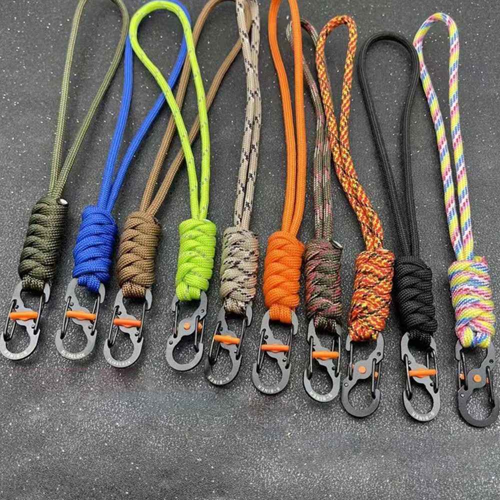 Handmade Snake Knot Paracord Keychain Durable Survival Rope Key Chain for Outdoor Adventures & Camping Gifts