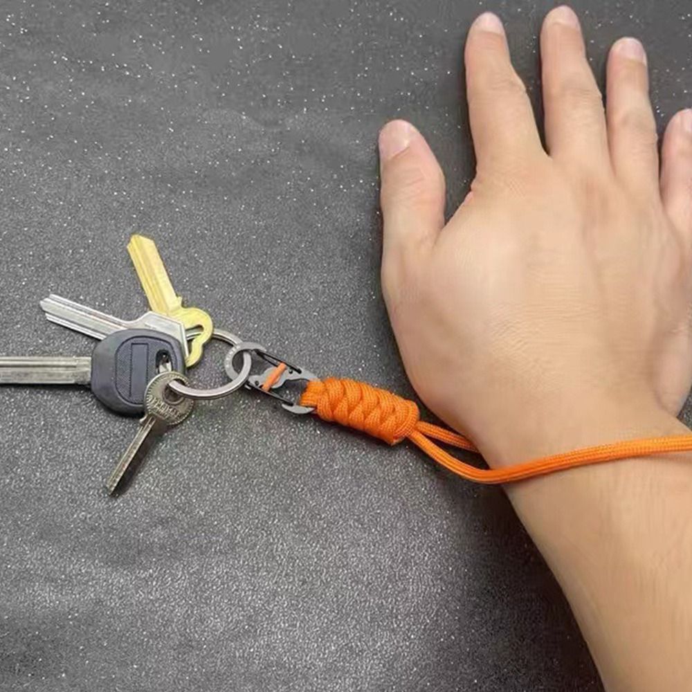 Handmade Snake Knot Paracord Keychain Durable Survival Rope Key Chain for Outdoor Adventures & Camping Gifts