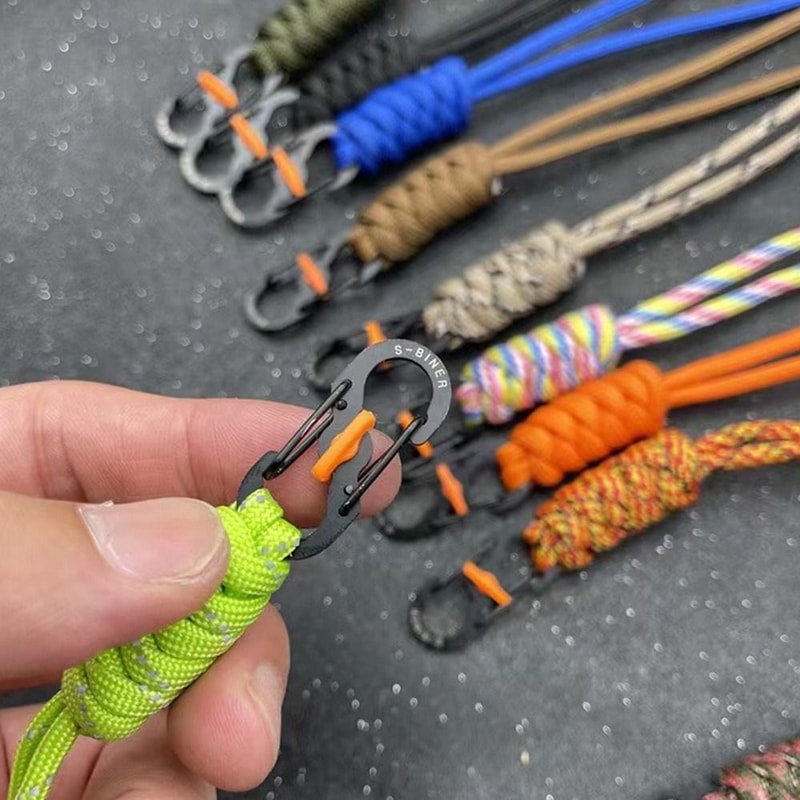 Handmade Snake Knot Paracord Keychain Durable Survival Rope Key Chain for Outdoor Adventures & Camping Gifts