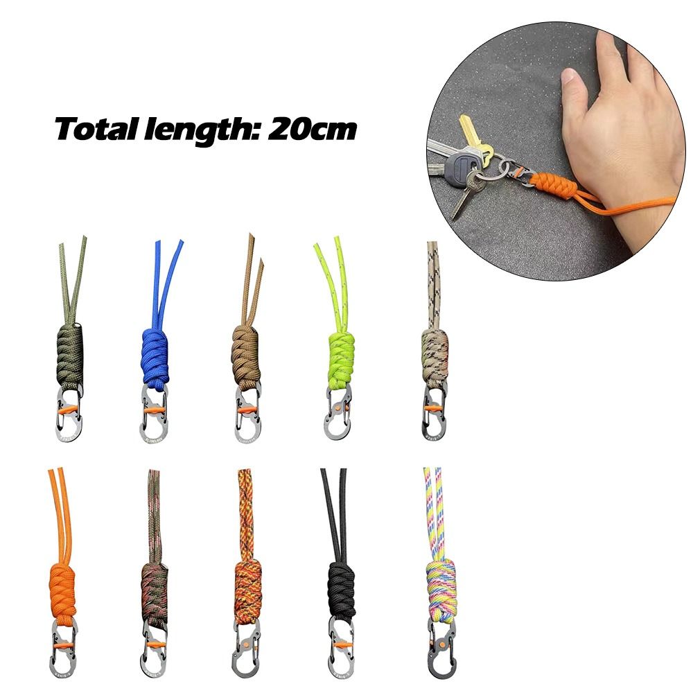 Handmade Snake Knot Paracord Keychain Durable Survival Rope Key Chain for Outdoor Adventures & Camping Gifts