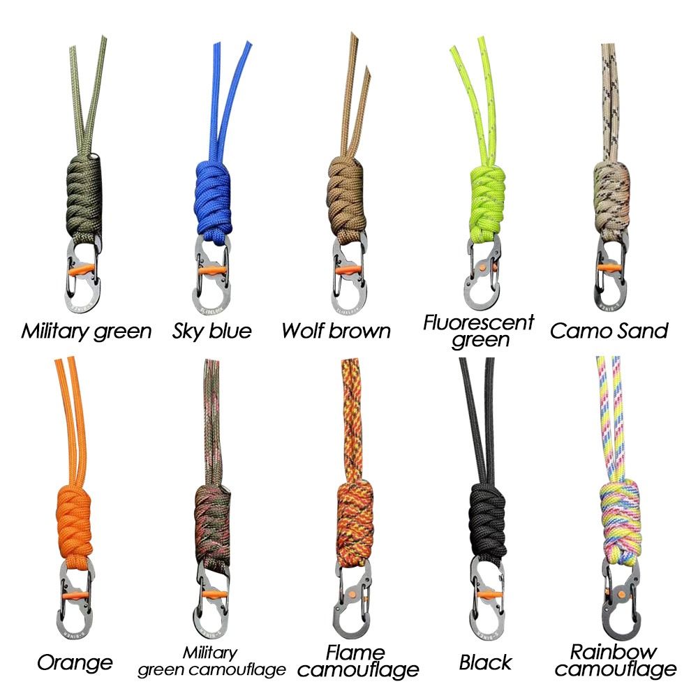 Handmade Snake Knot Paracord Keychain Durable Survival Rope Key Chain for Outdoor Adventures & Camping Gifts