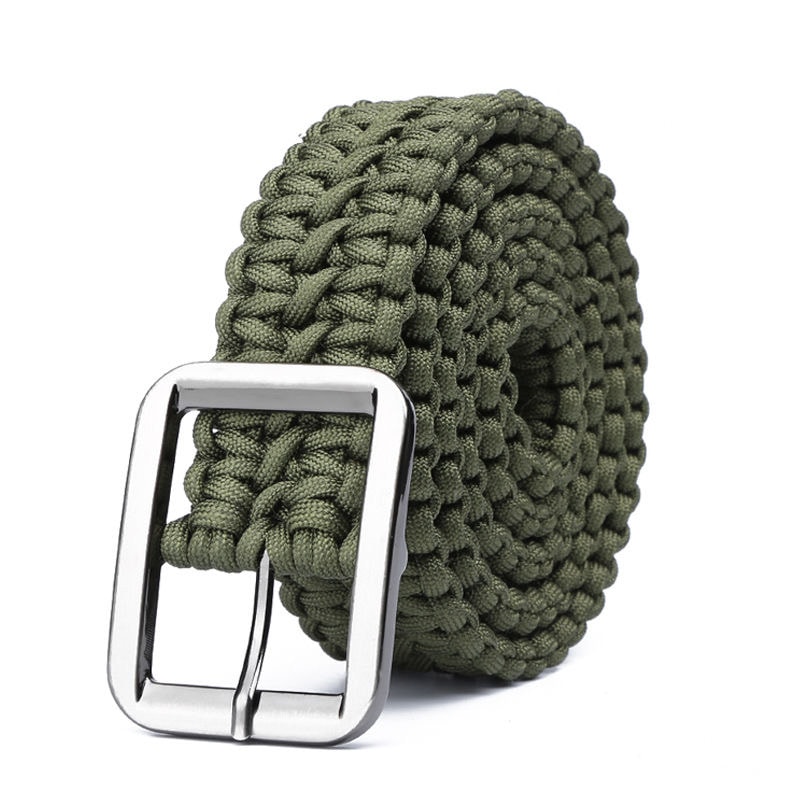 Tactical Paracord Waist Belt for Men & Women Survival Woven Belt Utility Waistband for Outdoor Camping, Hunting