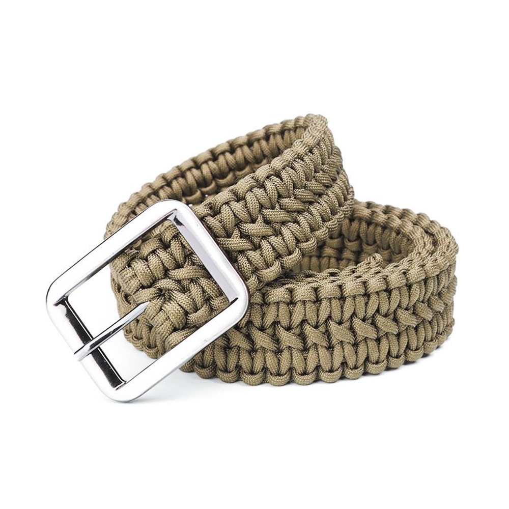 Tactical Paracord Waist Belt for Men & Women Survival Woven Belt Utility Waistband for Outdoor Camping, Hunting
