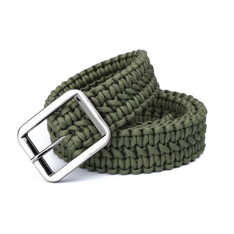 Tactical Paracord Waist Belt for Men & Women Survival Woven Belt Utility Waistband for Outdoor Camping, Hunting