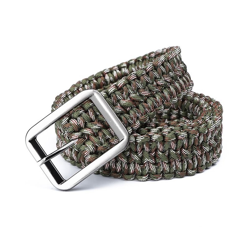 Tactical Paracord Waist Belt for Men & Women Survival Woven Belt Utility Waistband for Outdoor Camping, Hunting
