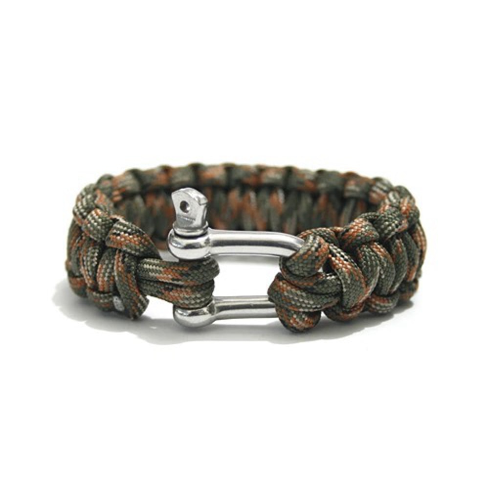 Paracord Survival Bracelet With Alloy U Shape Buckle MultiFunction Emergency Tool For Outdoor Adven 0