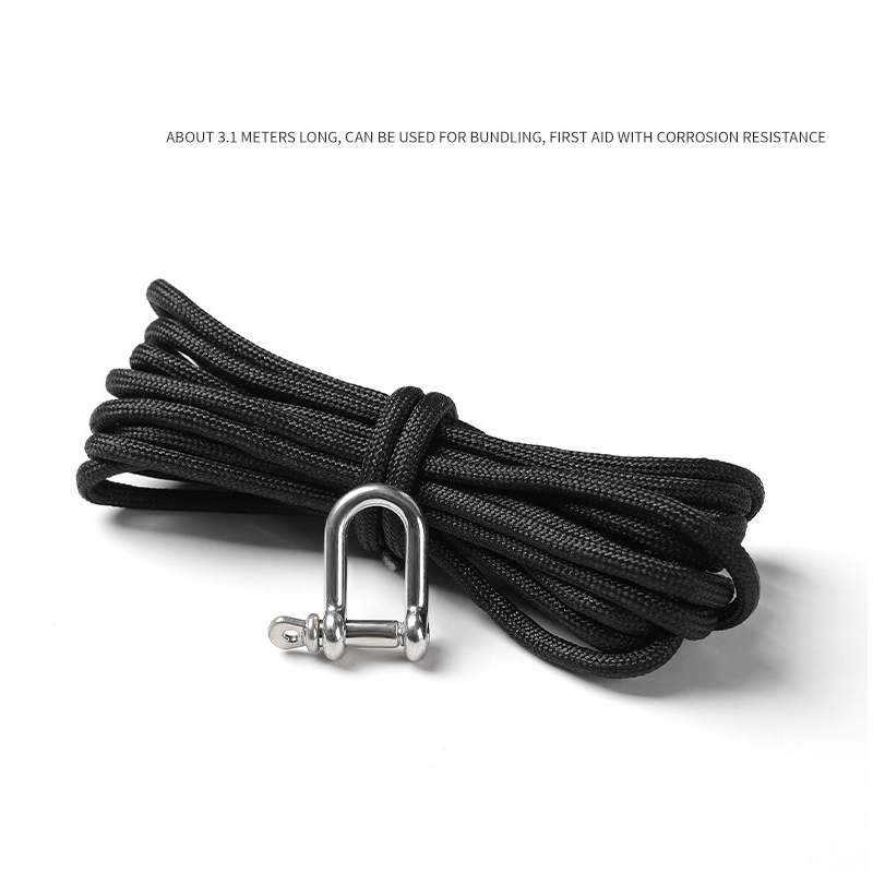 Paracord Survival Bracelet With Alloy U Shape Buckle MultiFunction Emergency Tool For Outdoor Adven 4