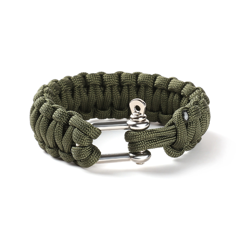 Paracord Survival Bracelet With Alloy U Shape Buckle MultiFunction Emergency Tool For Outdoor Adven 6