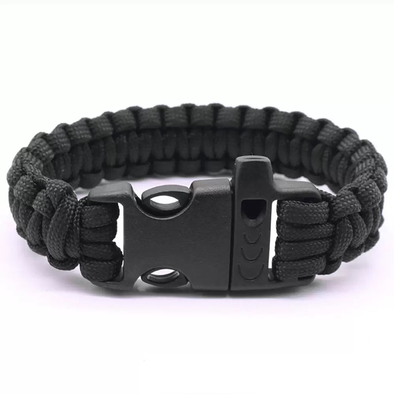 Tactical Paracord Survival Bracelet Emergency Rescue Gear for Outdoor Adventures