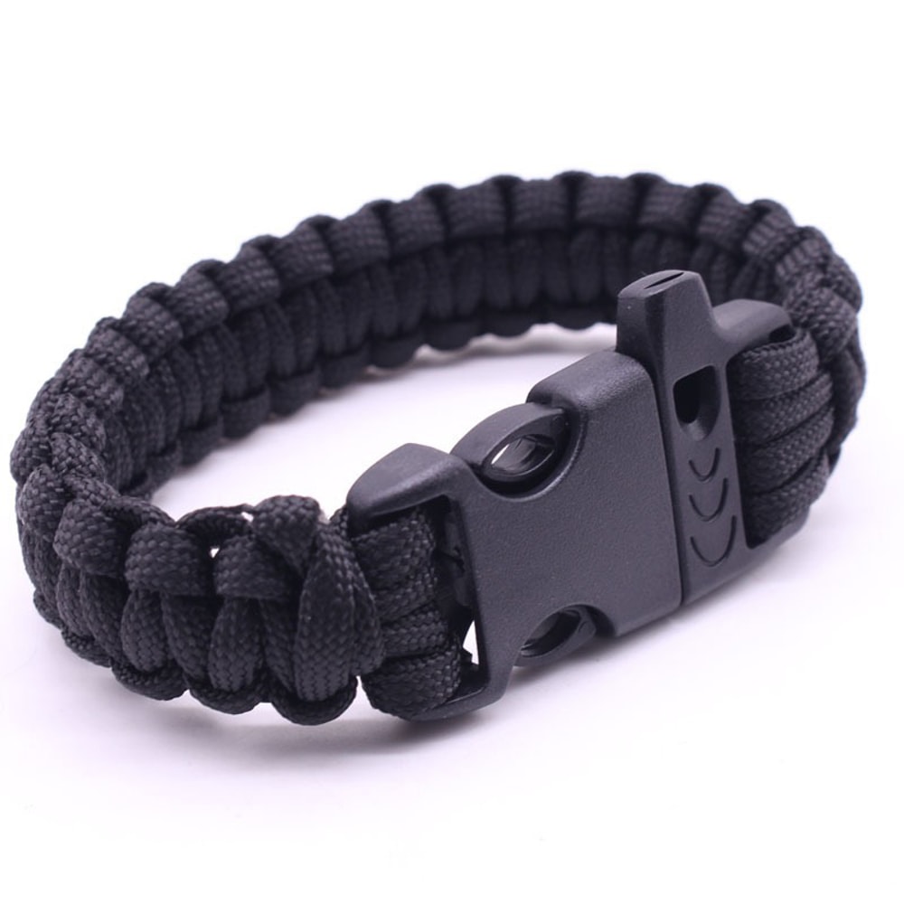 Tactical Paracord Survival Bracelet Emergency Rescue Gear for Outdoor Adventures