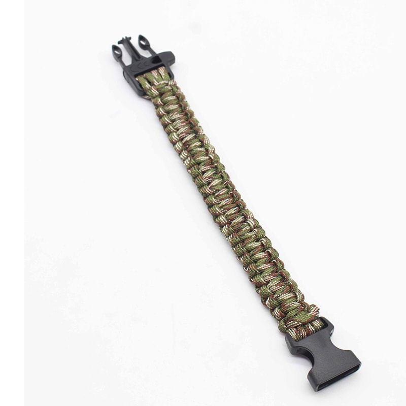 Tactical Paracord Survival Bracelet Emergency Rescue Gear for Outdoor Adventures