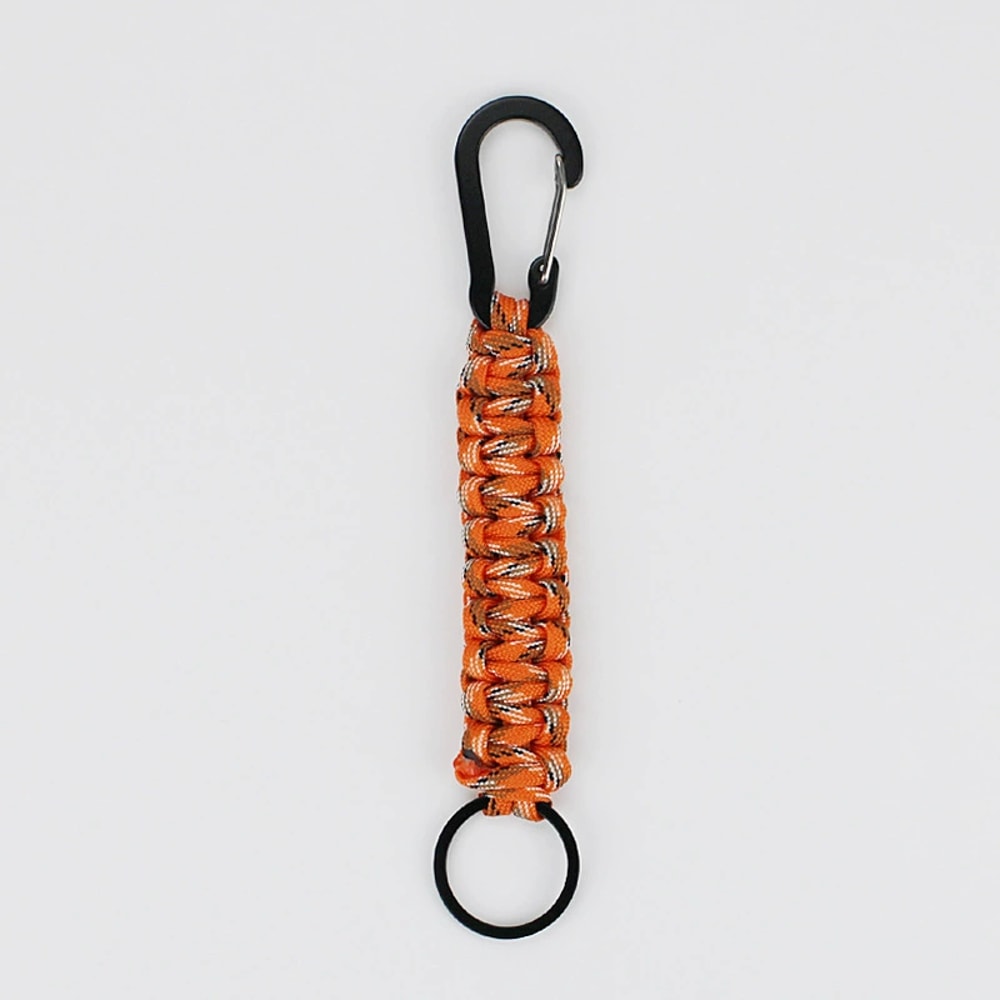 Premium Military Braided Paracord Keychain With Carabiner Essential Survival Gear For Outdoor Campi 7