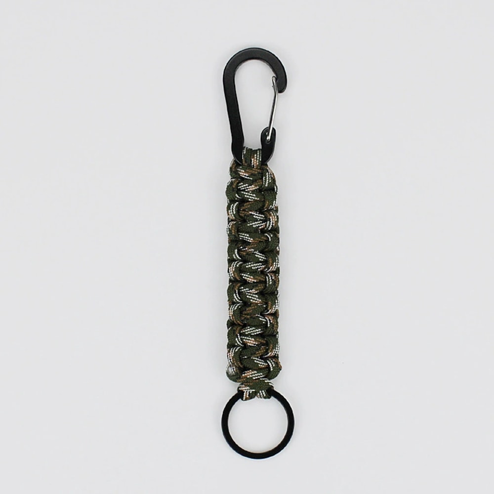 Premium Military Braided Paracord Keychain With Carabiner Essential Survival Gear For Outdoor Campi 8