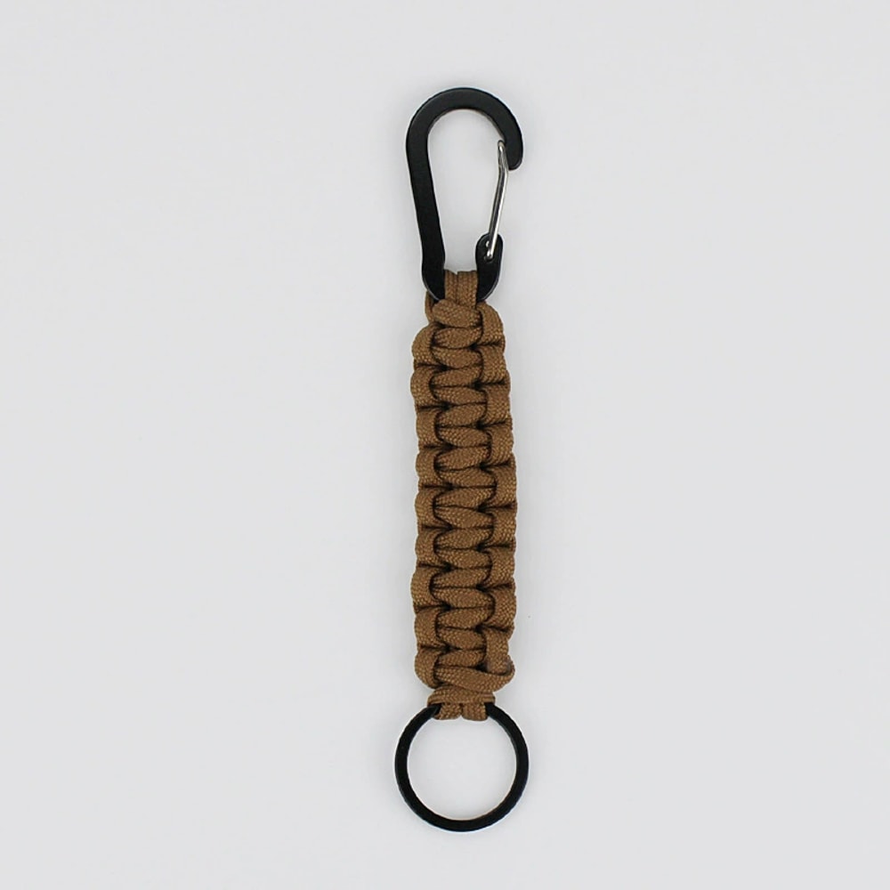 Premium Military Braided Paracord Keychain With Carabiner Essential Survival Gear For Outdoor Campi 9