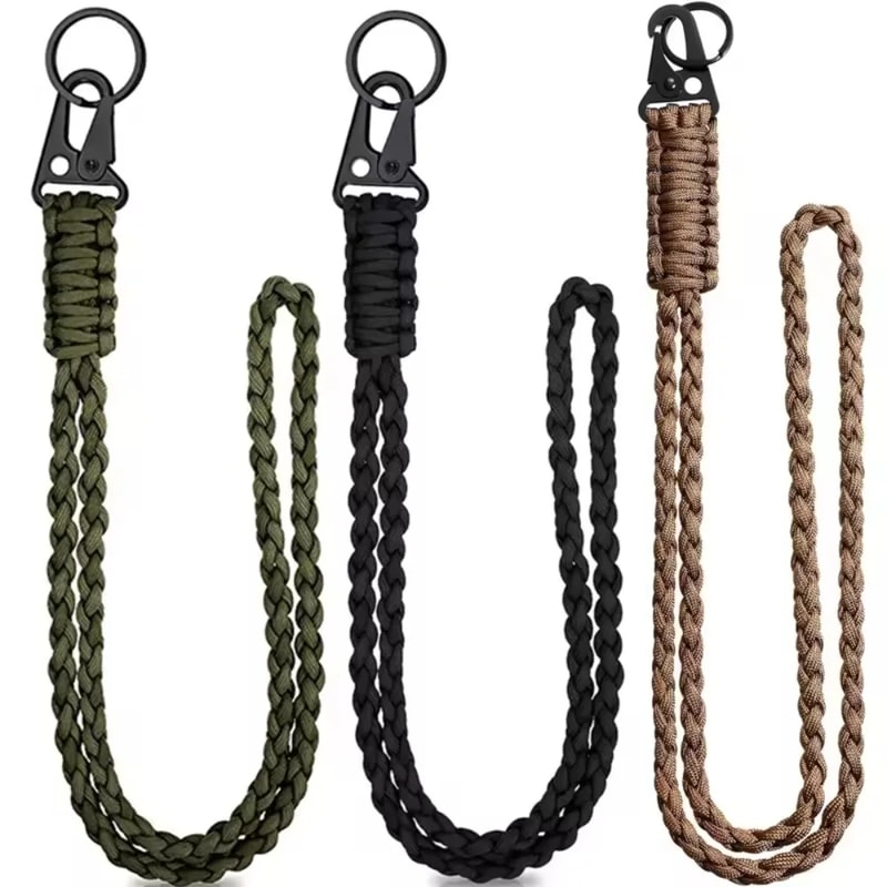 Durable Tactical Paracord Lanyard For Keys Cameras Whistles Phones Multifunctional Emergency Survi 0
