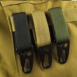 high strength nylon carabiner key hook with molle webbing belt buckle ideal for camping & hiking
