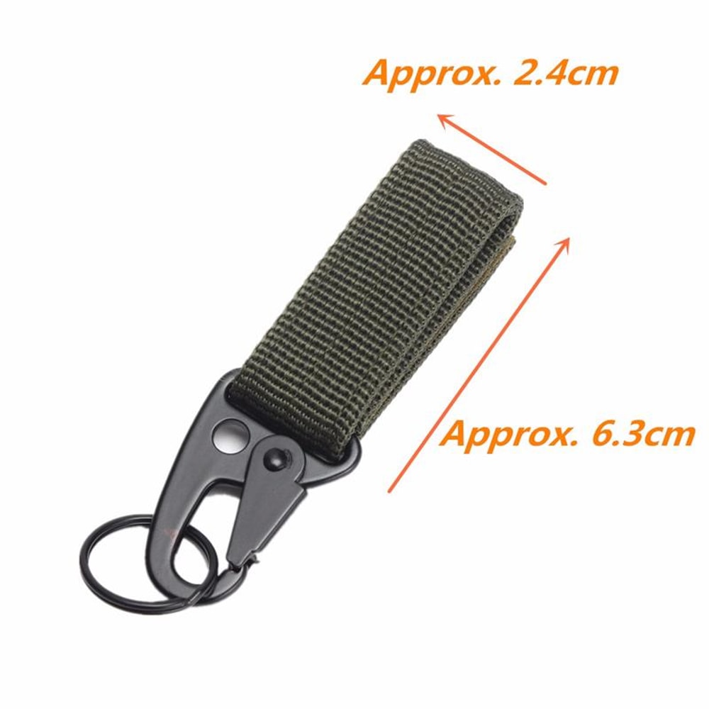 High Strength Nylon Carabiner Key Hook With MOLLE Webbing Belt Buckle Ideal For Camping Hiking 3