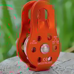 heavy duty aluminium alloy pulley block for climbing capacity, rope compatible