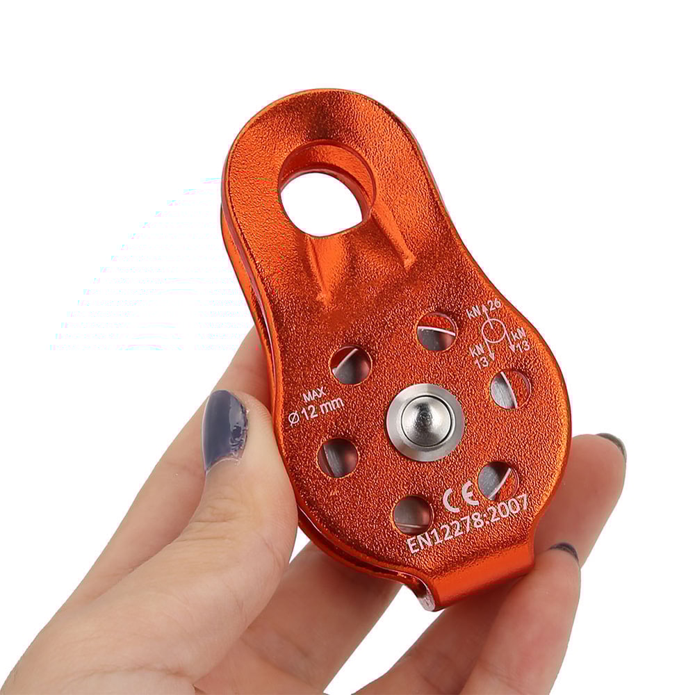 Heavy Duty Aluminium Alloy Pulley Block for Climbing Capacity, Rope Compatible