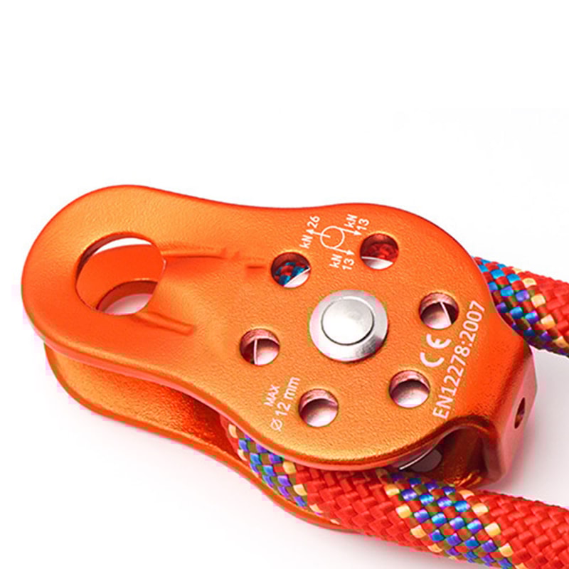 Heavy Duty Aluminium Alloy Pulley Block for Climbing Capacity, Rope Compatible