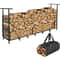 Adjustable Firewood Rack Heavy Duty Outdoor/Indoor Wood Holder, Metal Log Storage
