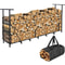 Adjustable Firewood Rack Heavy Duty Outdoor/Indoor Wood Holder, Metal Log Storage