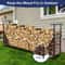 Adjustable Firewood Rack Heavy Duty Outdoor/Indoor Wood Holder, Metal Log Storage