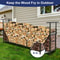 Adjustable Firewood Rack Heavy Duty Outdoor/Indoor Wood Holder, Metal Log Storage
