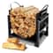 Premium Indoor Firewood Rack & Log Holder Heavy Duty Steel Wood Storage Rack with Removable Carrier
