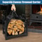 Premium Indoor Firewood Rack & Log Holder Heavy Duty Steel Wood Storage Rack with Removable Carrier