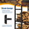 Heavy Duty Double Layer Firewood Rack Outdoor & Indoor Metal Log Holder for Fireplace, Patio, and Deck